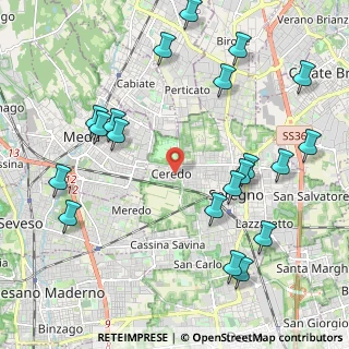 Mappa Via Vincenzo Foppa, 20831 Seregno MB, Italia (2.4915)