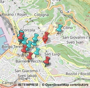 Mappa Viale XX Settembre, 34126 Trieste TS, Italia (0.9105)