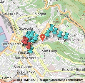 Mappa Viale XX Settembre, 34126 Trieste TS, Italia (0.708)
