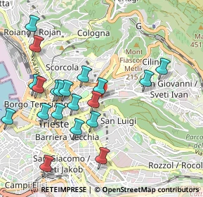 Mappa Viale XX Settembre, 34126 Trieste TS, Italia (1.054)