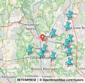 Mappa Via dei Celuschi, 20821 Meda MB, Italia (4.18273)