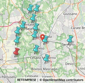 Mappa Via dei Celuschi, 20821 Meda MB, Italia (3.89231)