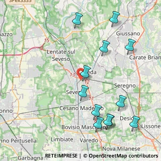 Mappa Via dei Celuschi, 20821 Meda MB, Italia (4.88417)