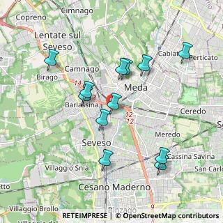 Mappa Via dei Celuschi, 20821 Meda MB, Italia (1.8225)