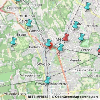 Mappa Via dei Celuschi, 20821 Meda MB, Italia (2.86417)