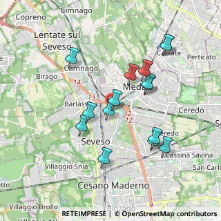 Mappa Via dei Celuschi, 20821 Meda MB, Italia (1.76)
