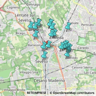 Mappa Via dei Celuschi, 20821 Meda MB, Italia (1.49)