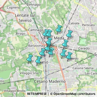 Mappa Via dei Celuschi, 20821 Meda MB, Italia (1.26385)