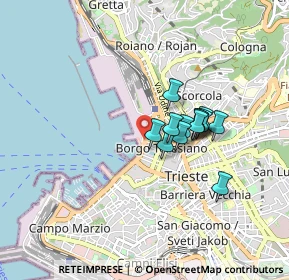 Mappa Piazza Luigi Amedeo Duca degli Abruzzi, 34132 Trieste TS, Italia (0.59385)