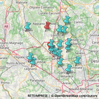 Mappa Via G. Candiani, 22078 Turate CO, Italia (6.37882)