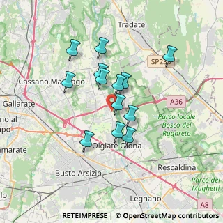 Mappa Via Antonio Benetti, 21058 Solbiate Olona VA, Italia (2.81692)