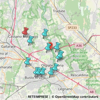 Mappa Via Antonio Benetti, 21058 Solbiate Olona VA, Italia (3.60077)