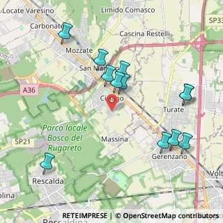 Mappa Via Monte Lungo, 21040 Cislago VA, Italia (2.14417)