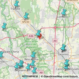 Mappa Via Monte Lungo, 21040 Cislago VA, Italia (7.06444)