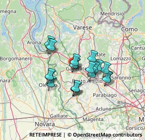 Mappa Via Edmondo de Amicis, 21010 Cardano Al Campo VA, Italia (9.988)