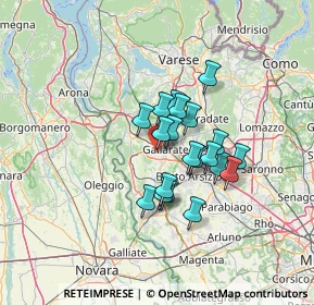 Mappa Via Edmondo de Amicis, 21010 Cardano Al Campo VA, Italia (9.484)