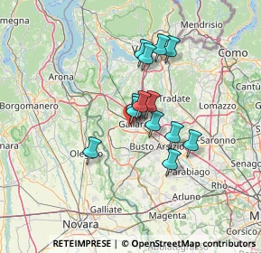 Mappa Via Edmondo de Amicis, 21010 Cardano Al Campo VA, Italia (9.85462)