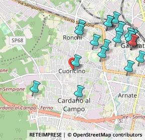 Mappa Via Edmondo de Amicis, 21010 Cardano Al Campo VA, Italia (1.2365)