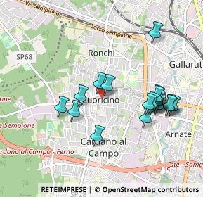 Mappa Via Edmondo de Amicis, 21010 Cardano Al Campo VA, Italia (0.9315)