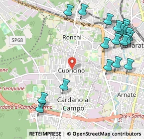 Mappa Via Edmondo de Amicis, 21010 Cardano Al Campo VA, Italia (1.367)