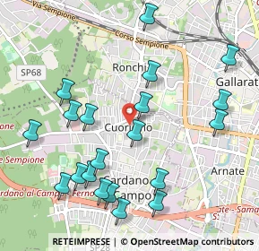 Mappa Via Edmondo de Amicis, 21010 Cardano Al Campo VA, Italia (1.126)