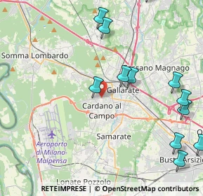 Mappa Via Edmondo de Amicis, 21010 Cardano Al Campo VA, Italia (5.26667)