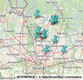 Mappa Via Berlino, 20831 Seregno MB, Italia (10.22333)