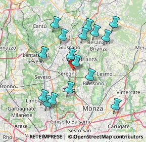 Mappa Via Berlino, 20831 Seregno MB, Italia (7.36063)