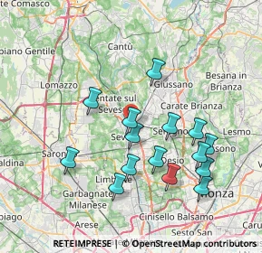 Mappa Via Icmesa, 20821 Meda MB, Italia (7.24867)