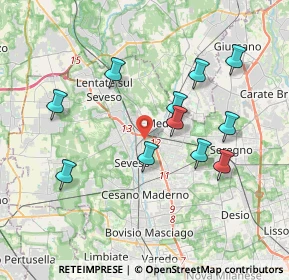 Mappa Via Icmesa, 20821 Meda MB, Italia (3.62091)