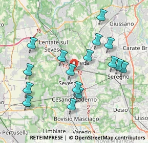 Mappa Via Icmesa, 20821 Meda MB, Italia (3.91813)