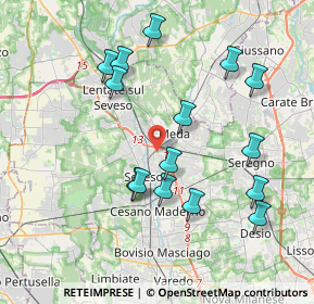 Mappa Via Icmesa, 20821 Meda MB, Italia (3.86867)