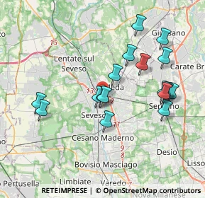 Mappa Via Icmesa, 20821 Meda MB, Italia (3.62647)