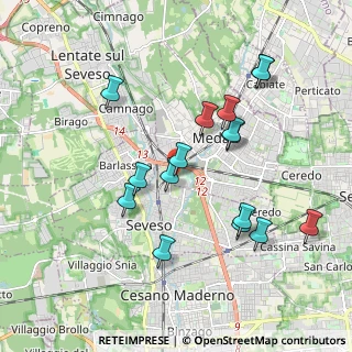 Mappa Via Icmesa, 20821 Meda MB, Italia (1.855)