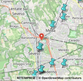 Mappa Via Icmesa, 20821 Meda MB, Italia (2.91538)