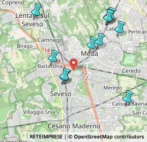 Mappa Via Icmesa, 20821 Meda MB, Italia (2.24091)