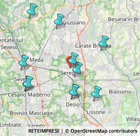 Mappa Via G.Schiaparelli, 20831 Seregno MB, Italia (4.05727)