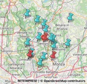 Mappa Via G.Schiaparelli, 20831 Seregno MB, Italia (6.1)