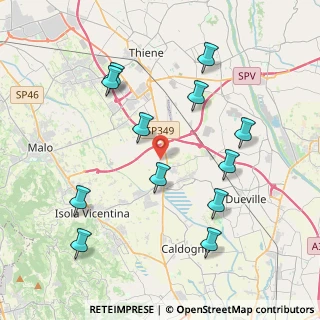 Mappa Via Gioacchino Rossini, 36030 Villaverla VI, Italia (4.23417)
