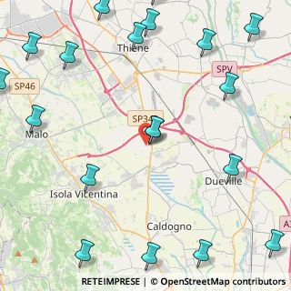 Mappa Via Gioacchino Rossini, 36030 Villaverla VI, Italia (6.5745)