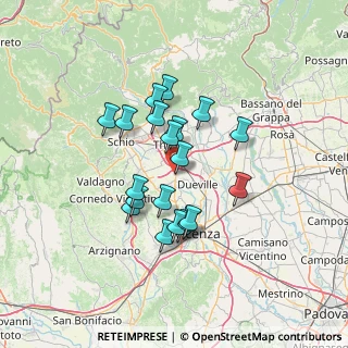 Mappa Via Gioacchino Rossini, 36030 Villaverla VI, Italia (11.1135)