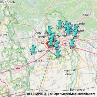 Mappa Via Roggia Morlana, 24044 Dalmine BG, Italia (5.83875)