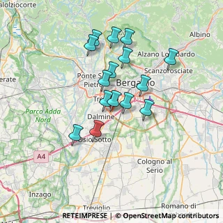 Mappa Via Roggia Morlana, 24044 Dalmine BG, Italia (5.97333)