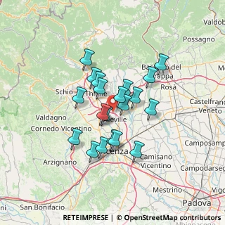 Mappa Via Bonin Longare, 36030 Montecchio Precalcino VI, Italia (10.3555)