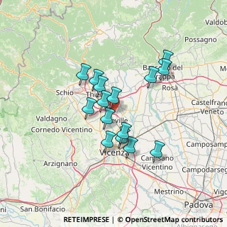 Mappa Via Bonin Longare, 36030 Montecchio Precalcino VI, Italia (10.93)