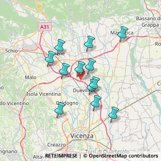 Mappa Via Bonin Longare, 36030 Montecchio Precalcino VI, Italia (6.2075)