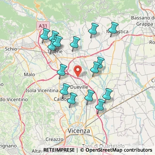 Mappa Via Bonin Longare, 36030 Montecchio Precalcino VI, Italia (7.38375)