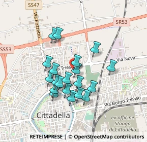 Mappa Via Redipuglia, 35013 Cittadella PD, Italia (0.3585)