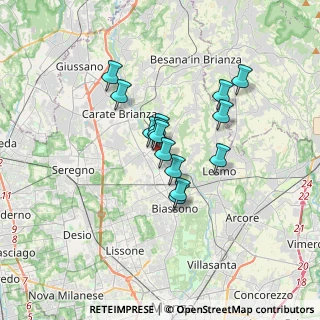 Mappa Via Pietro Micca, 20845 Sovico MB, Italia (2.47143)