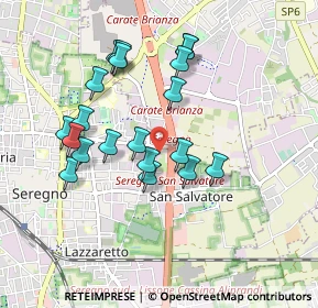 Mappa Via Bruxelles, 20831 Seregno MB, Italia (0.8475)